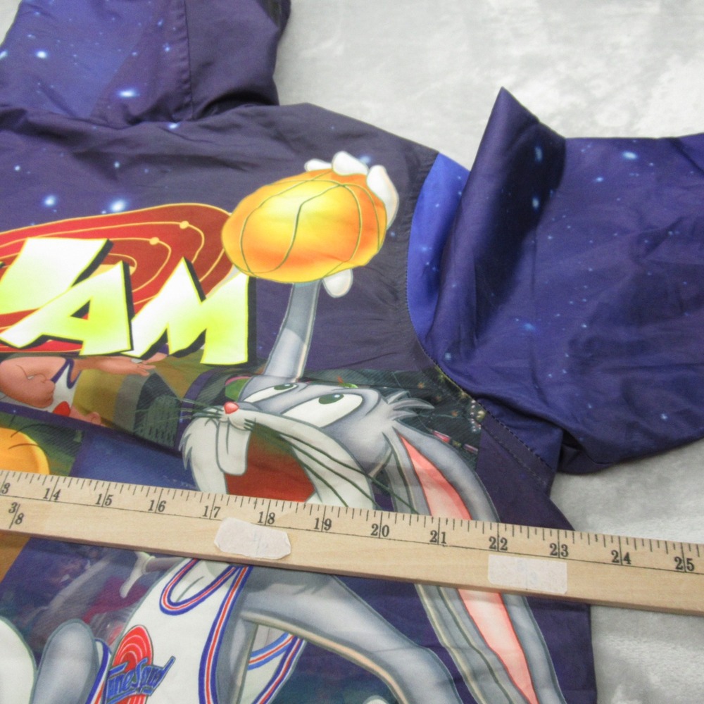 Space Jam Jacket‎ Mens Medium Purple Tune Squad Graphic Lightweight Packable - Picture 12 of 14